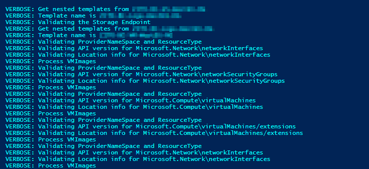 Verbose mode when running Test-AzureRMTemplate